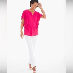 NWT Chico’s Flutter Sleeve Top Size: 4/XXL